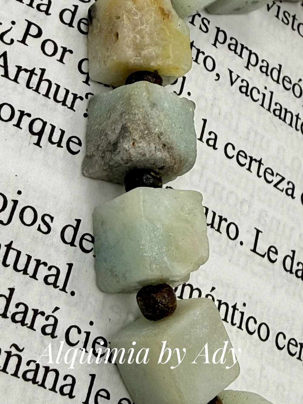 Amazonite chunky cubes statement bracelet